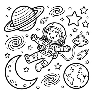 Coloriage astronaute à imprimer