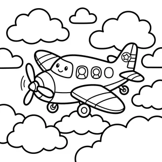 Coloriage avion à imprimer