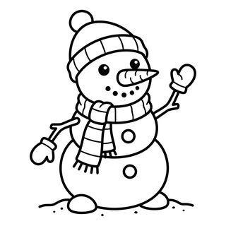 Coloriage bonhomme de neige à imprimer