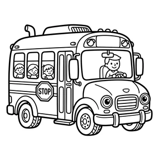 Coloriage bus à imprimer