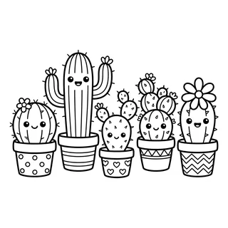 Coloriage cactus à imprimer