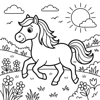 Coloriage cheval à imprimer