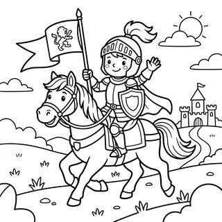 Coloriage chevalier à imprimer