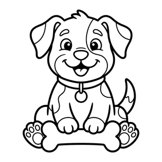 Coloriage chien à imprimer