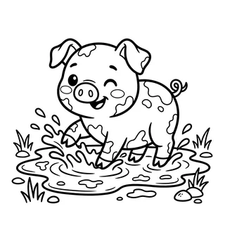 Coloriage cochon à imprimer