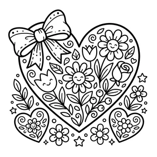 Coloriage cœur à imprimer