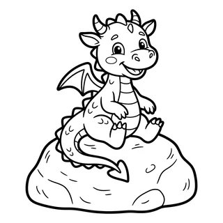 Coloriage dragon à imprimer