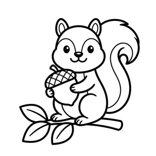 Coloriage écureuil à imprimer