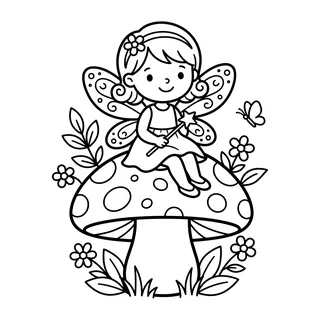 Coloriage fée à imprimer