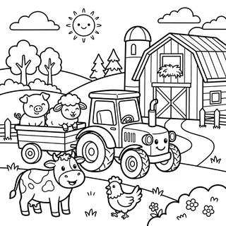 Coloriage ferme à imprimer