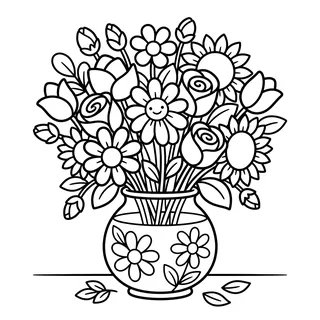 Coloriage fleurs à imprimer