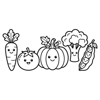 Coloriage légumes à imprimer