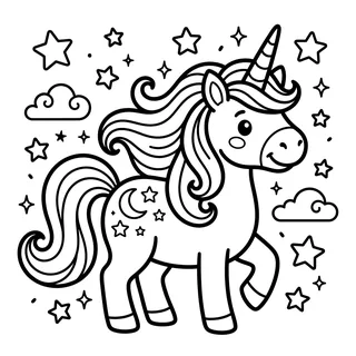 Coloriage licorne à imprimer