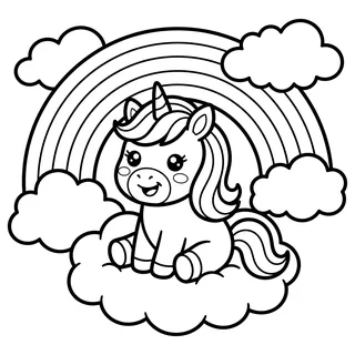 Coloriage bébé licorne à imprimer