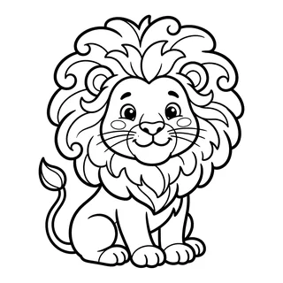 Coloriage lion à imprimer