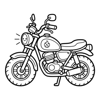 Coloriage moto à imprimer