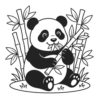 Coloriage panda à imprimer