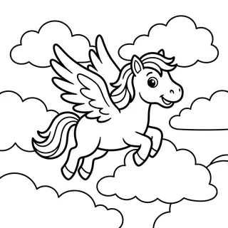 Coloriage Pégase à imprimer