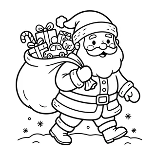 Coloriage Père Noël à imprimer
