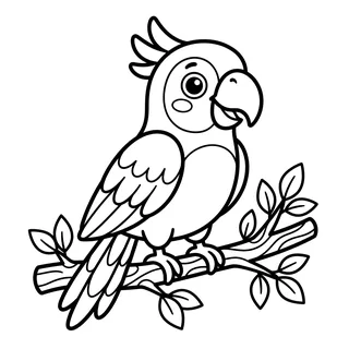 Coloriage perroquet à imprimer