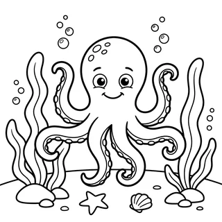 Coloriage pieuvre à imprimer