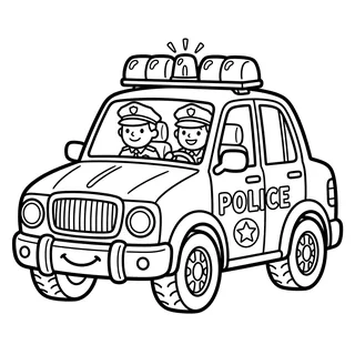 Coloriage voiture de police à imprimer