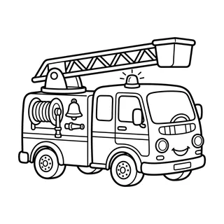 Coloriage camion de pompiers à imprimer