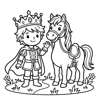 Coloriage prince à imprimer