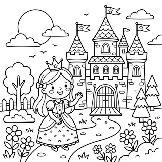 Coloriage princesse à imprimer