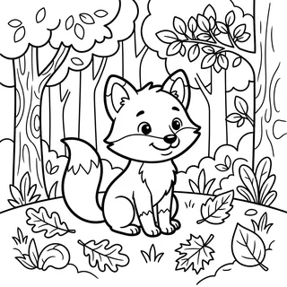 Coloriage renard à imprimer