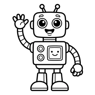 Coloriage robot à imprimer