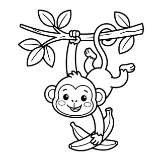 Coloriage singe à imprimer