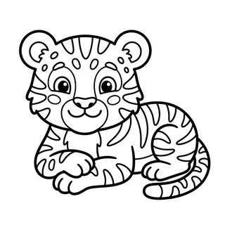 Coloriage tigre à imprimer
