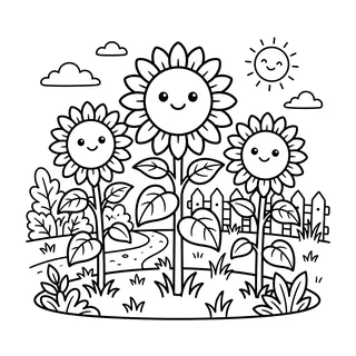 Coloriage tournesol à imprimer