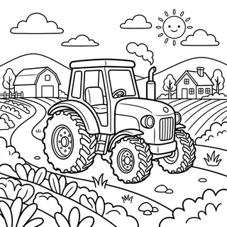 Coloriage tracteur à imprimer