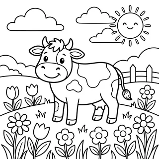 Coloriage vache à imprimer
